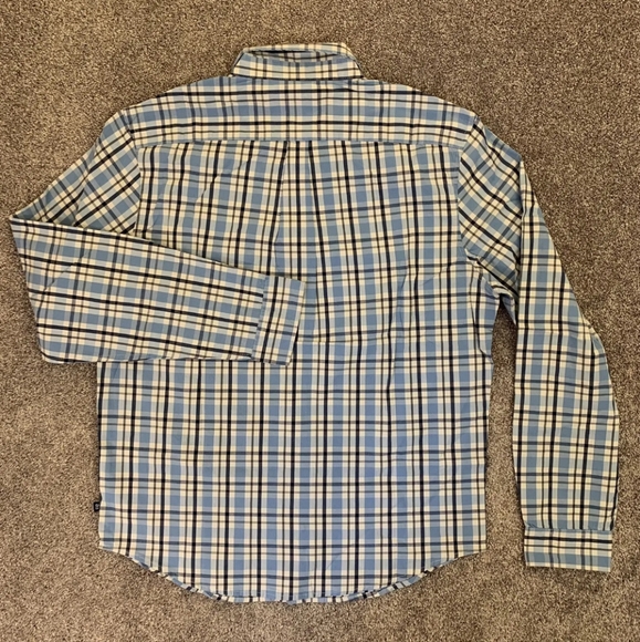 Gap Mens Long Sleeves Poplin Button Up Stretch Plaid Shirt - Picture 4 of 4